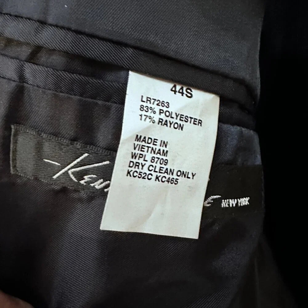 Kenneth Cole Reaction 44S Jacket Sports Coat Blue Black